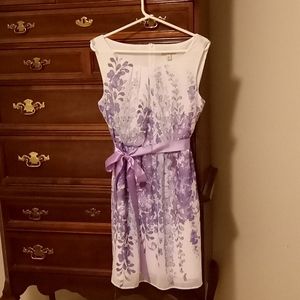 CB Purple flowered dress w/o ribbon size 12